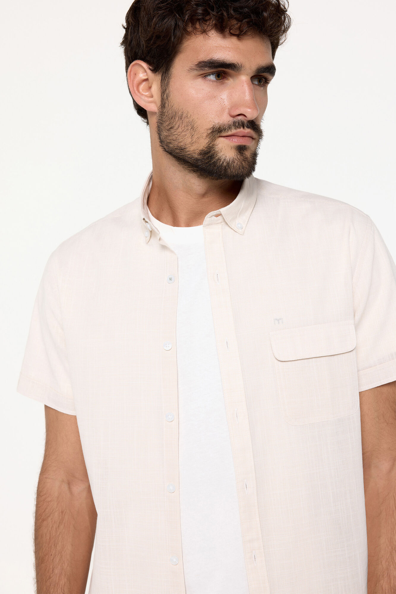 Milano Camisa slub lisa