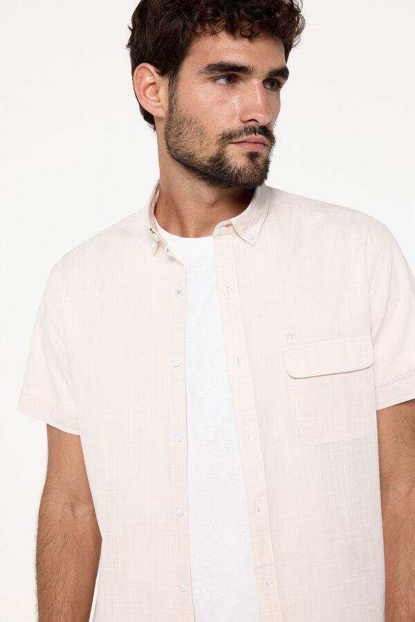 Fifty Outlet Camisa slub lisa Rojo