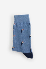 Fifty Outlet Calcetines fantasía con print de tucanes Azul