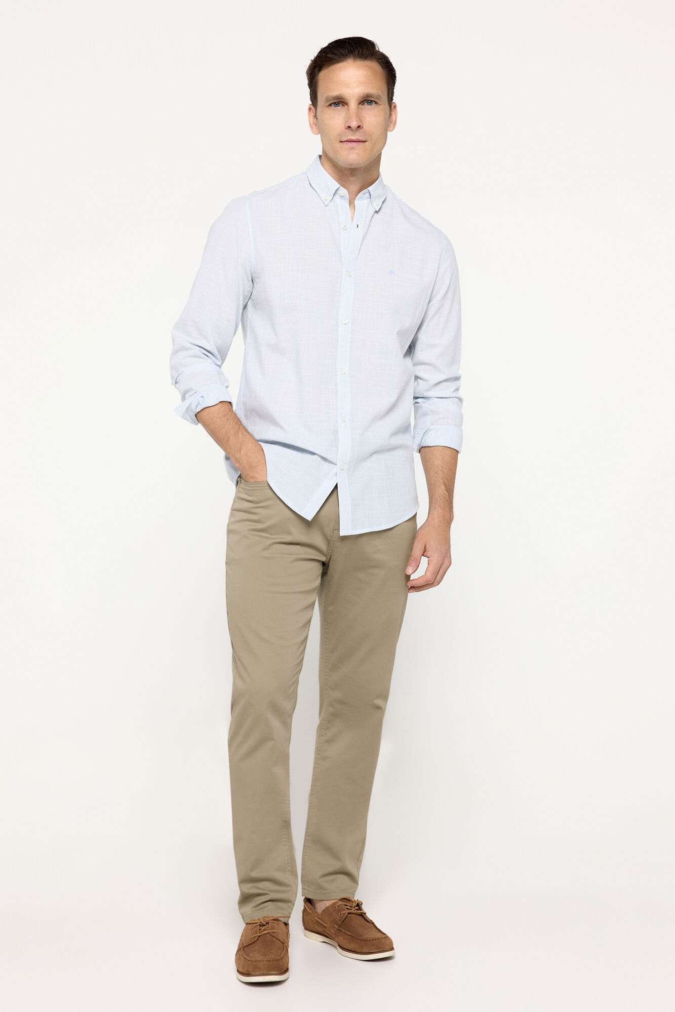 Milano Camisa slub rayas