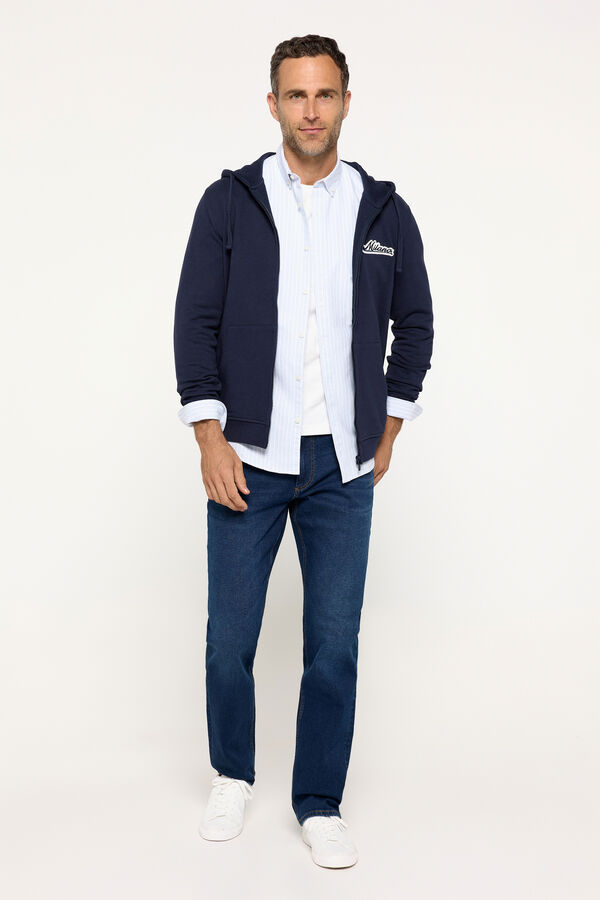 Fifty Outlet Sudadera algodón con capucha Navy