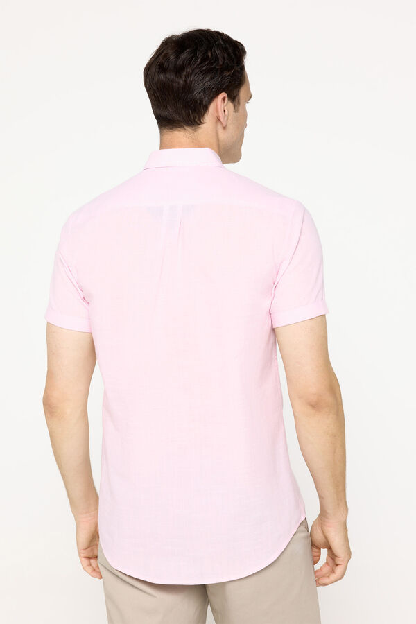 Fifty Outlet Camisa slub lisa Rosa