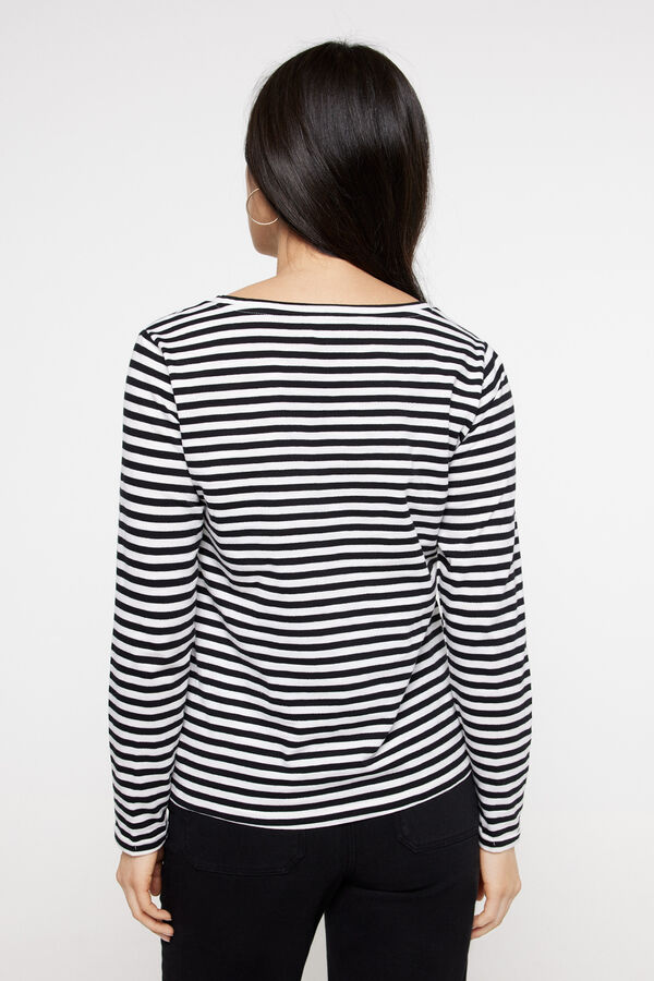 Milano Camiseta rayas lurex Negro