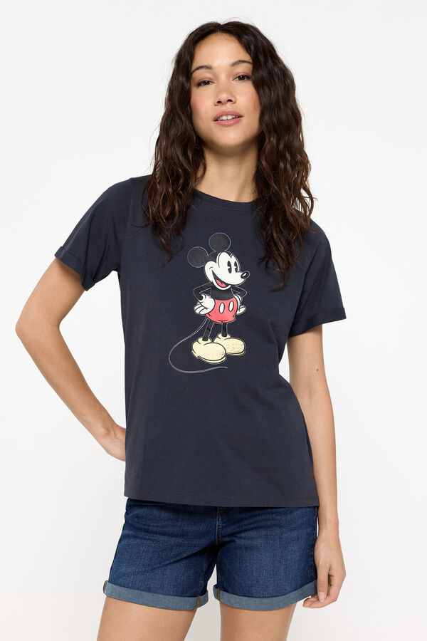 Milano Playera negra estampado Mickey Mouse Negro