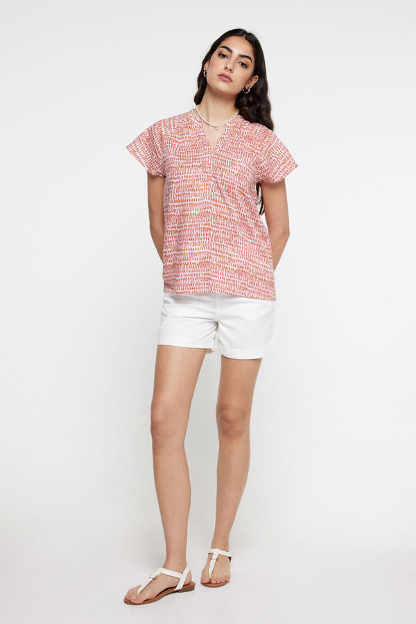 Fifty Outlet Blusa manga capa. Naranja