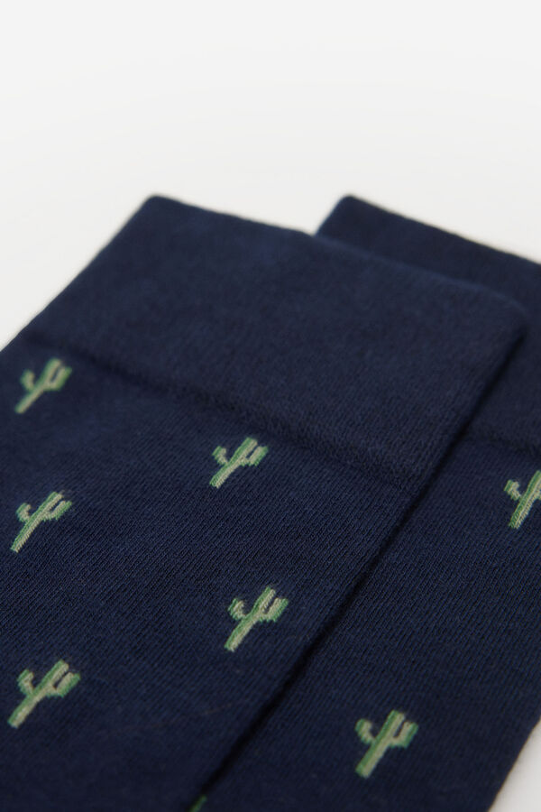 Fifty Outlet Calcetines Jacquard Algodón Navy