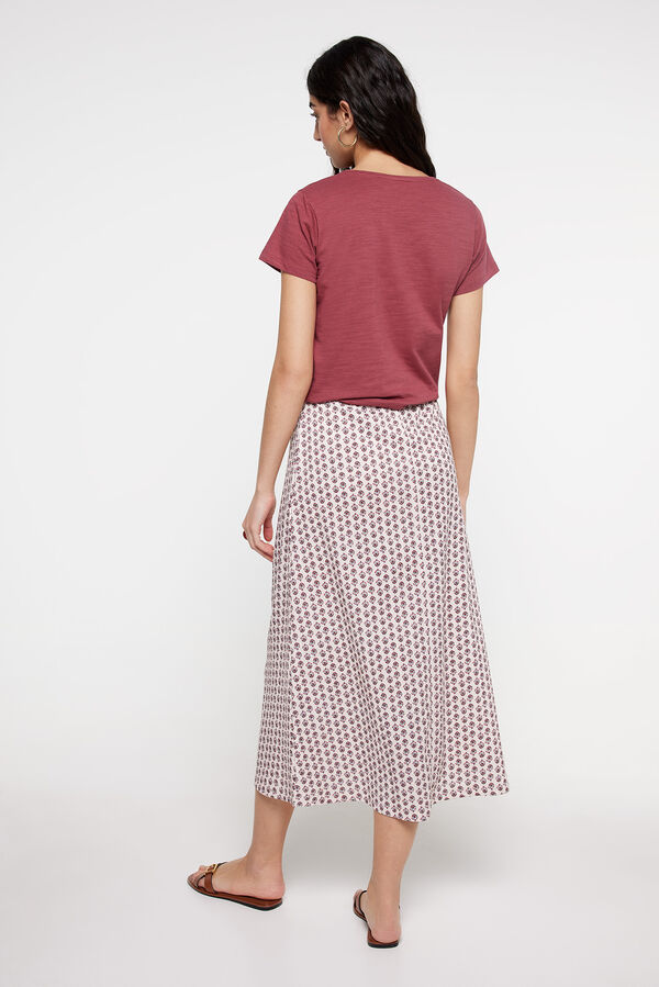 Fifty Outlet Falda larga estampada natural