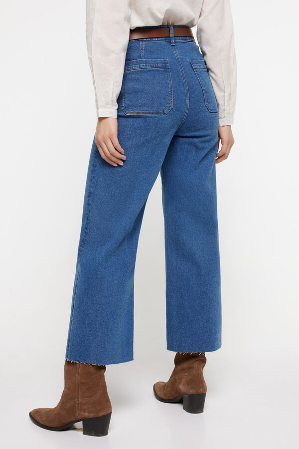 Fifty Outlet Pantalón Culotte Denim Azul