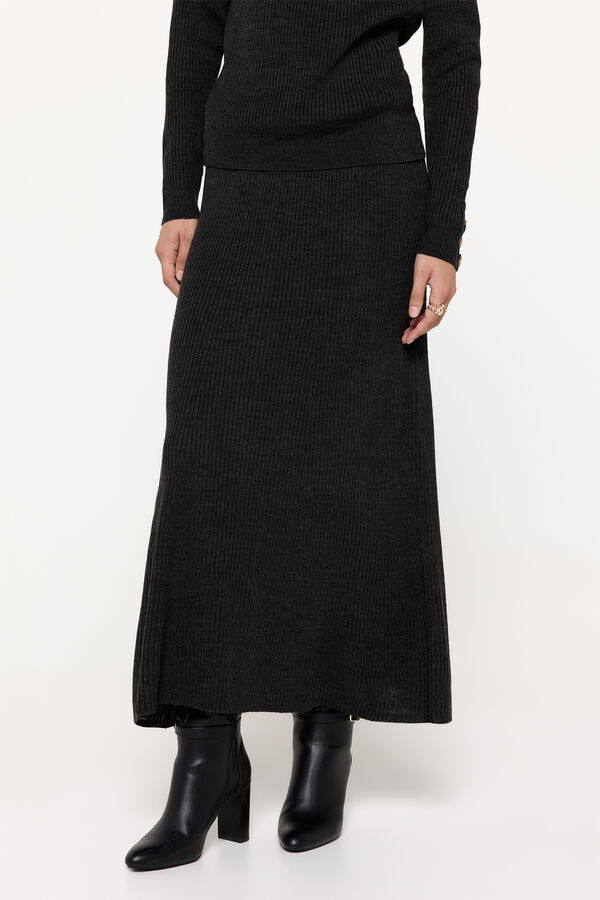 Fifty Outlet Falda evasé tricot Marengo