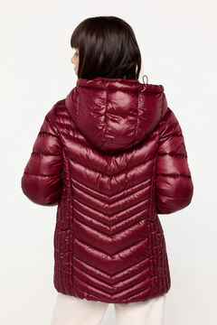 Fifty Outlet Abrigo acolchado con capucha Vino