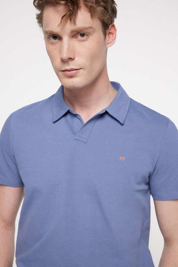 Fifty Outlet Polo cuello abierto Azul Oscuro