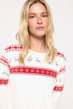Fifty Outlet Pijama velour navideño natural