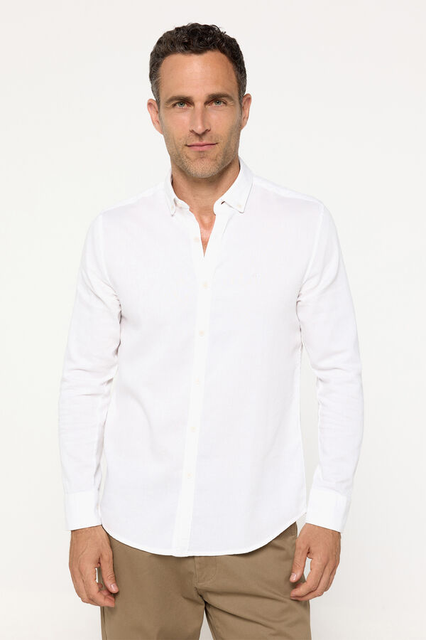 Fifty Outlet Camisa sport estructura Blanco