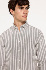 Fifty Outlet Camisa oxford rayas Verde