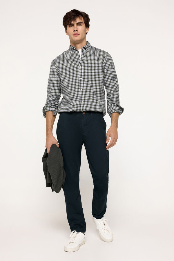 Fifty Outlet Camisa twill cuadros Verde