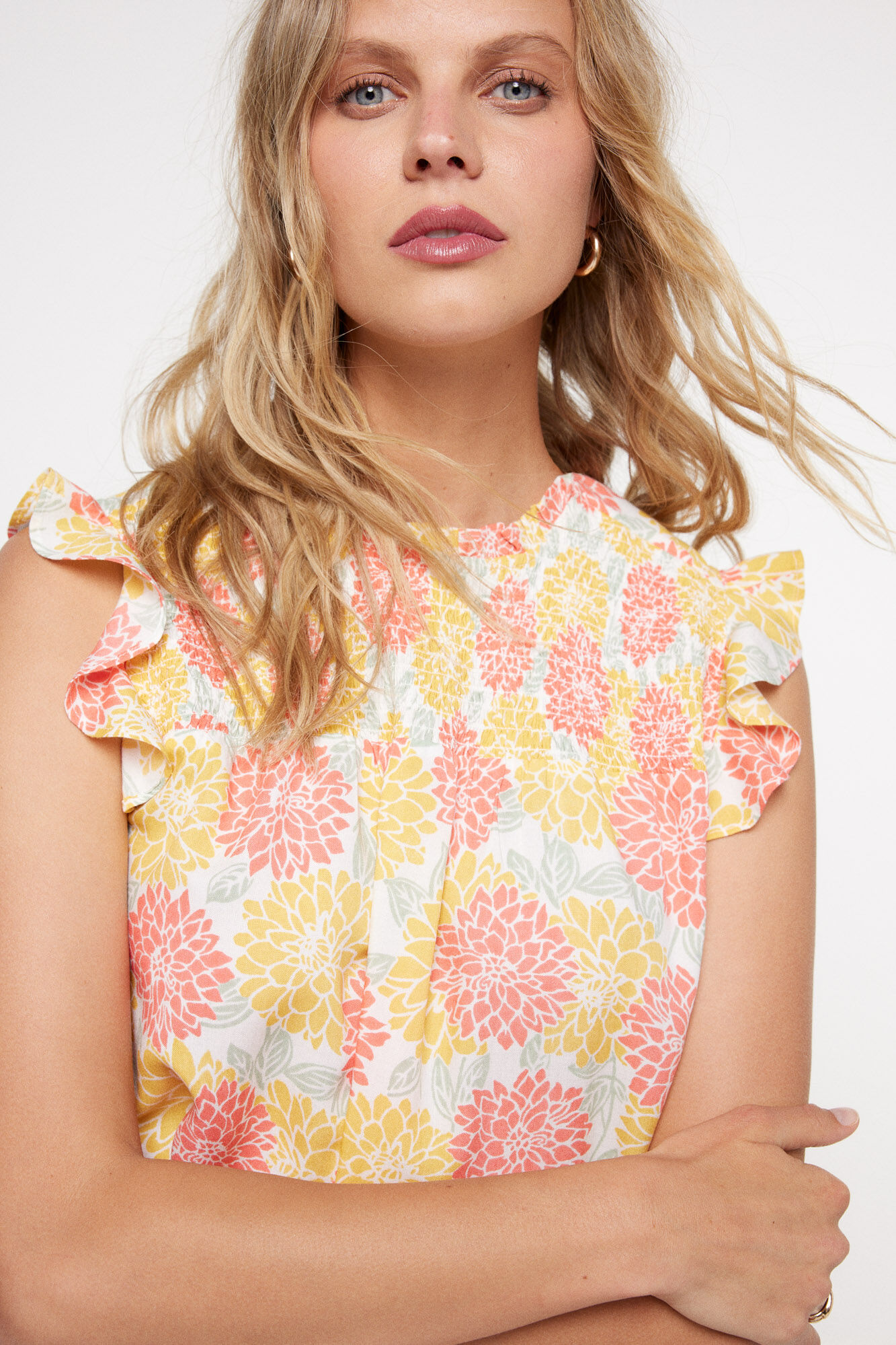Milano Blusa fluida estampada de flores.