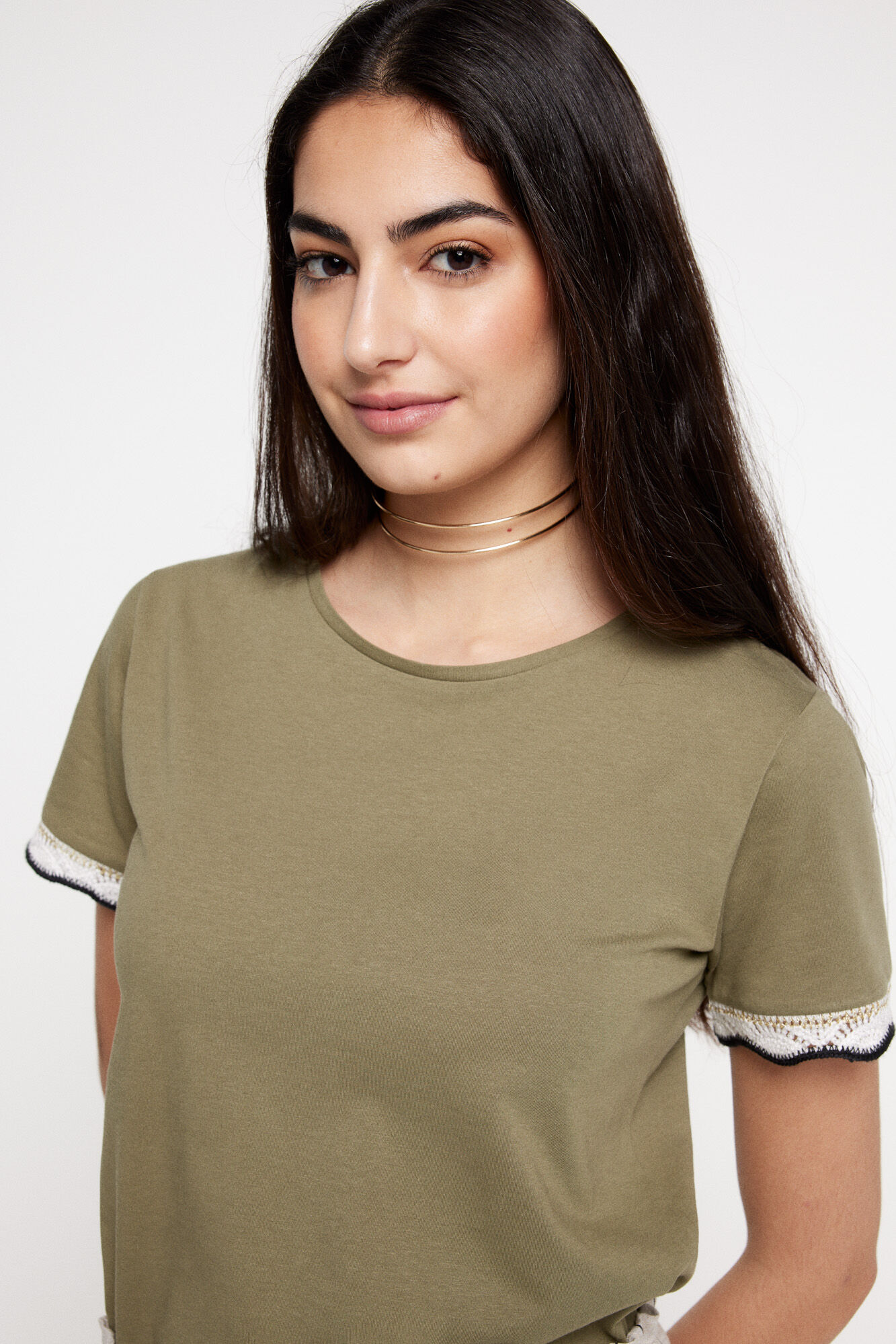 Milano Playera fornitura crochet manga