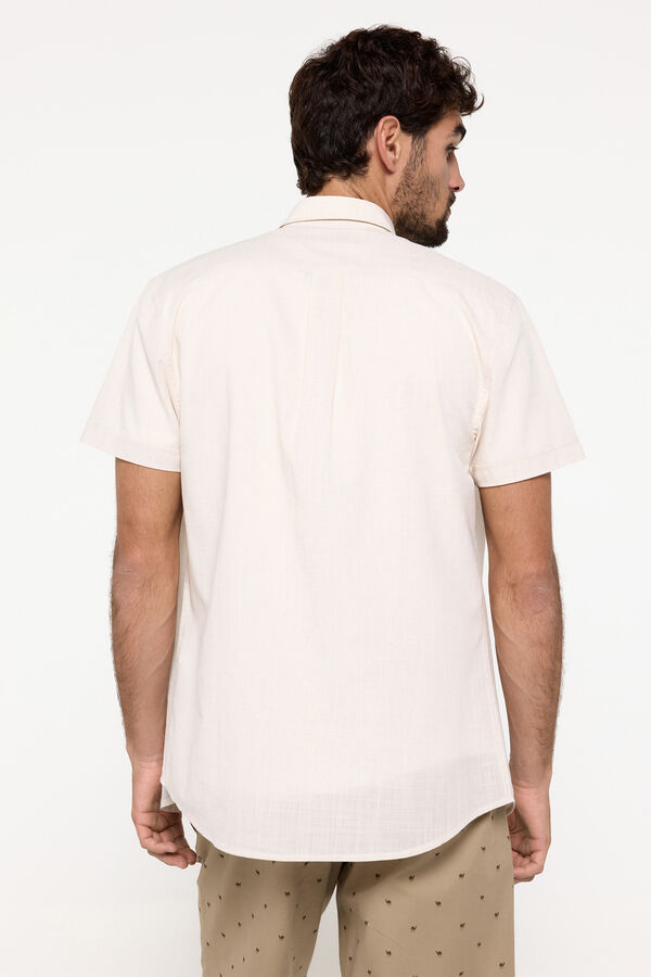 Fifty Outlet Camisa slub lisa Rojo