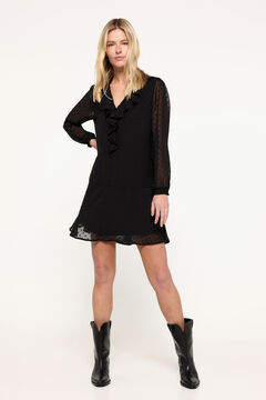 Fifty Outlet Vestido gasa Negro