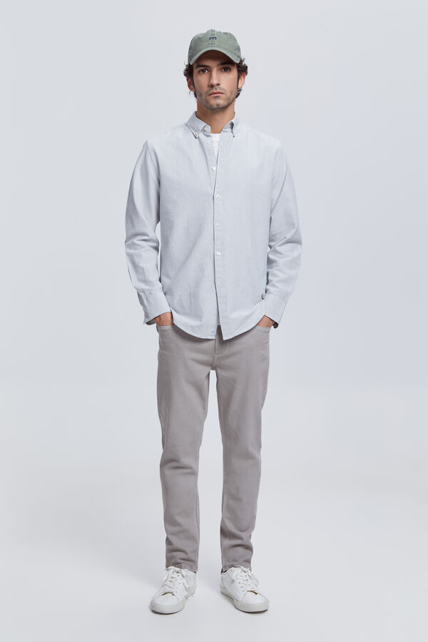 Milano Camisa Oxford Rayas Verde