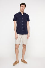 Fifty Outlet Camisa piqué estampada Navy