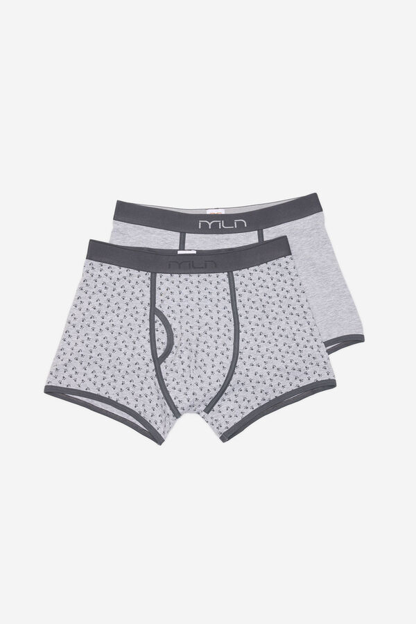 Fifty Outlet Pack boxers gris claro Estampado