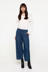 Milano Pantal&oacute;n crop light denim. Azul
