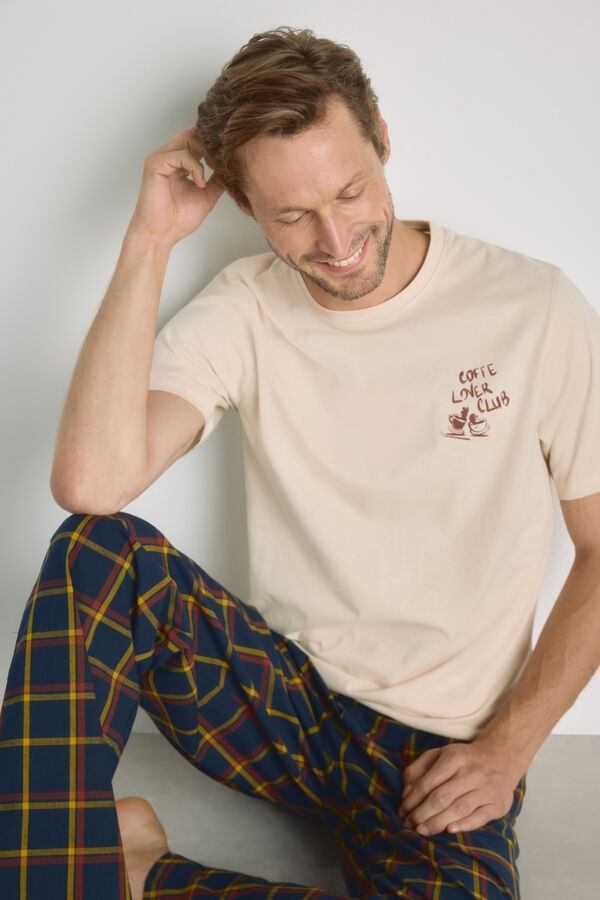 Milano Pijama de punto y tela Beige