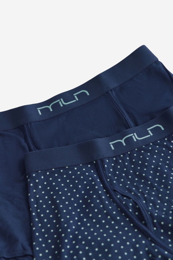Milano Pack boxer liso y estampado Navy