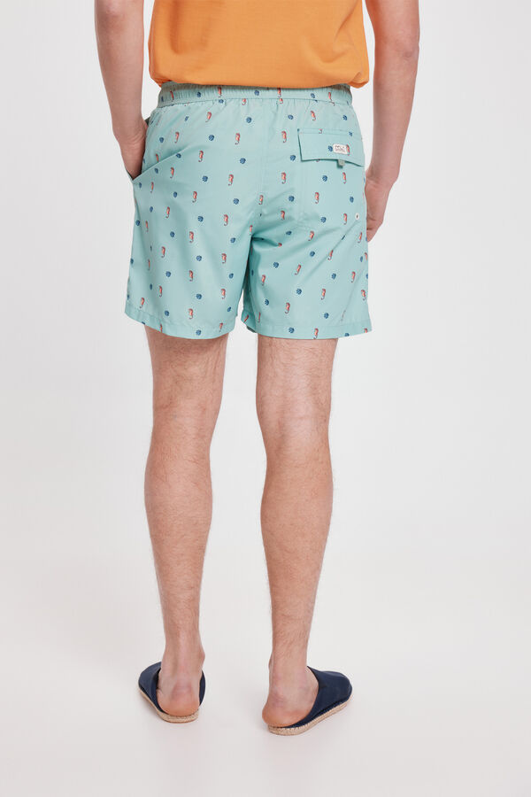 Fifty Outlet Bañador Estampado a Contraste Azul