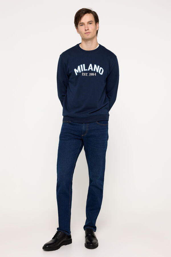 Fifty Outlet Sudadera básica aniversario Navy