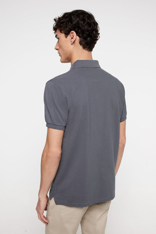 Fifty Outlet Polo basico algodon Milano Gris Oscuro