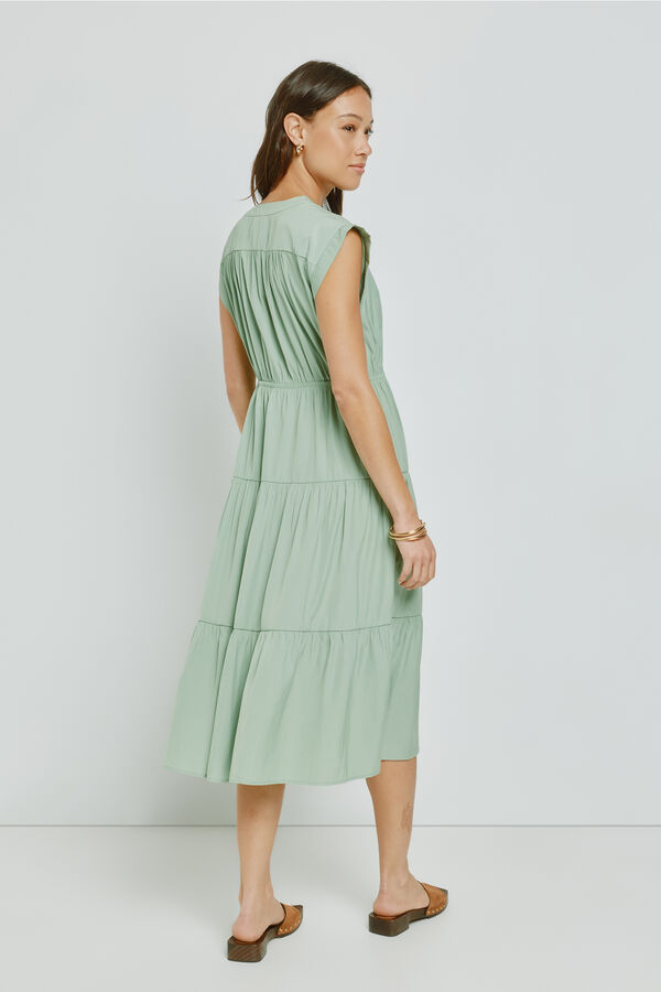 Milano Vestido escote en pico Verde