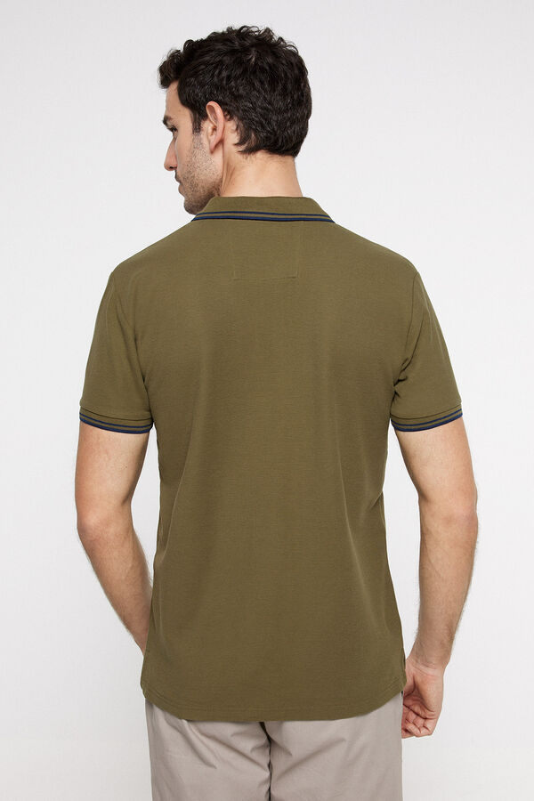 Fifty Outlet Polo Tipping Contraste Verde