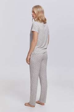 Fifty Outlet Pijama largo miniflores natural
