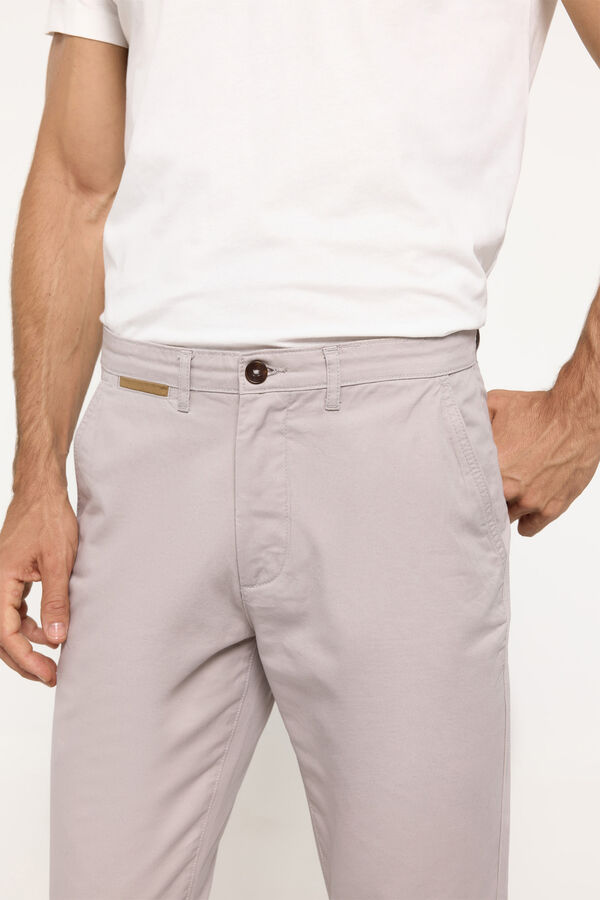 Fifty Outlet Pantalón chino liso Beige