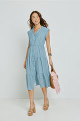 Milano Vestido escote en pico Azul Oscuro