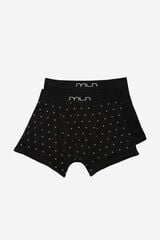 Milano Boxer Algod&oacute;n Estampado Negro