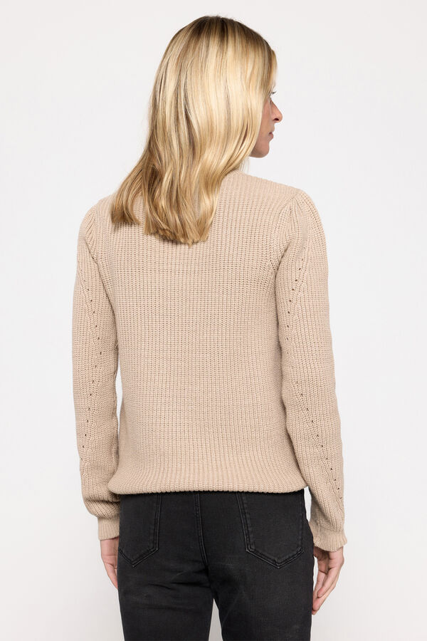 Fifty Outlet Jersey cuello cisne tacto suave Beige