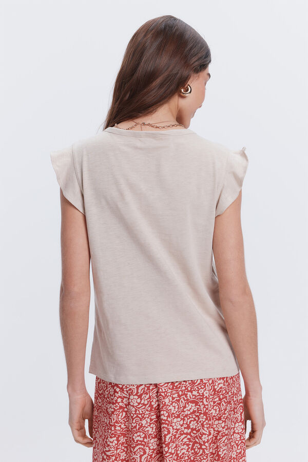 Fifty Outlet Camiseta botones en escote Blanco