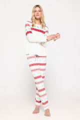 Milano Pijama velour navideño natural