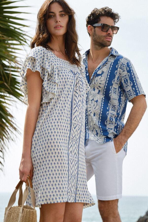 Milano Lotus dress Azul