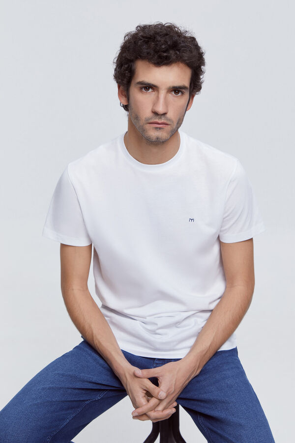 Fifty Outlet Playera básica 100% algodón BCI Blanco