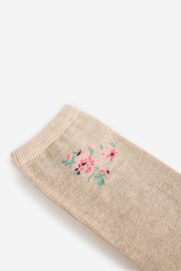 Milano Calcetines flor posicional Marrón