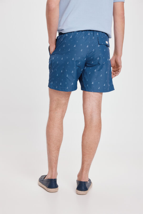 Fifty Outlet Bañador Estampado a Contraste Navy