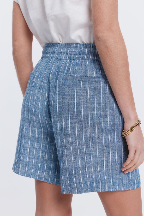 Fifty Outlet Bermuda lino Azul