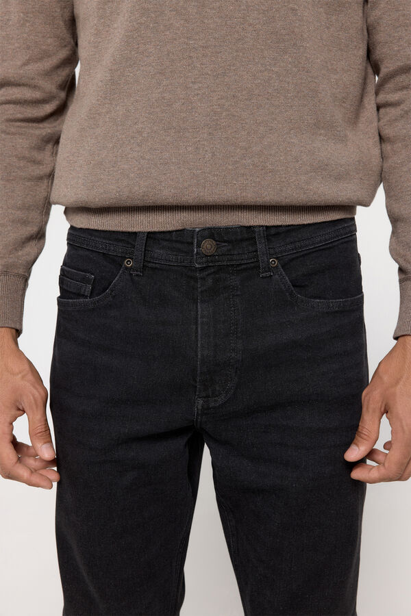 Fifty Outlet Pantalón denim regular aniversario Kaki Oscuro