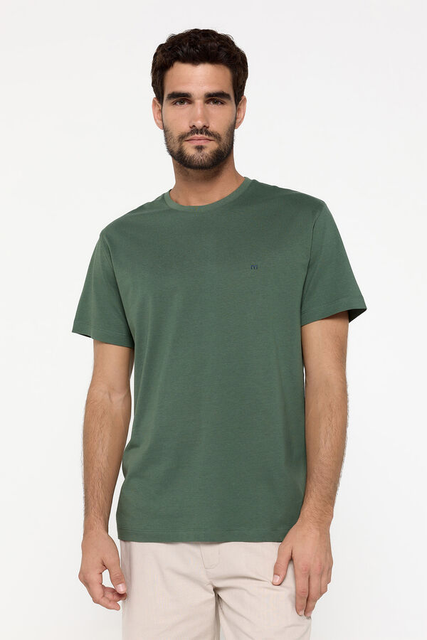 Fifty Outlet Playera básica 100% de algodón Verde