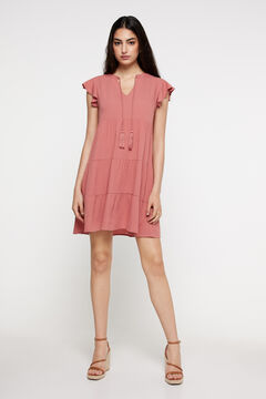 Fifty Outlet Vestido Bambula. Rosa