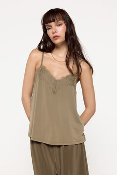 Fifty Outlet Top Lencero Satinado Marfil